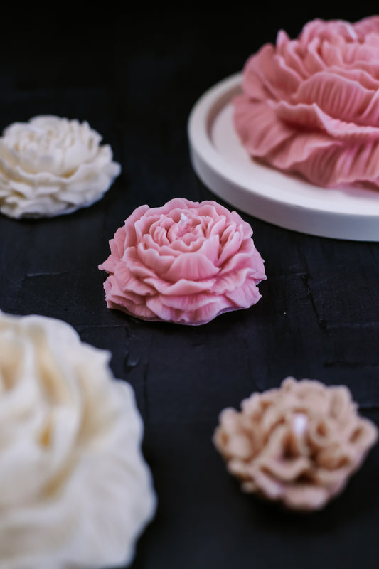Peony Flower Candle